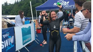 Laura at the Great North Swim 