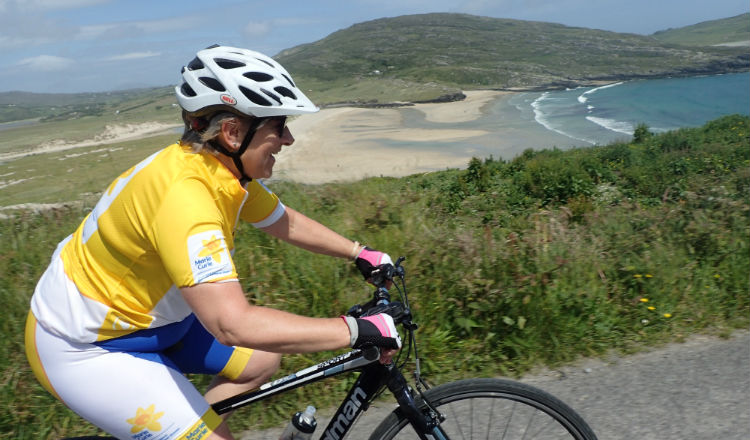Malin to Mizen cyclist on coastline