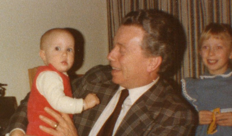 Ruth's dad with his first grandchild