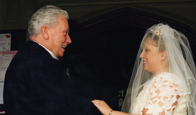Ruth on her wedding day with her dad