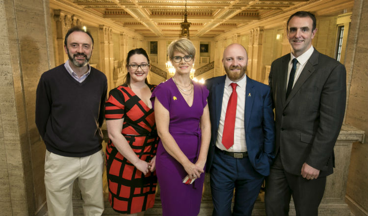 Dr Richard O’Leary, Melanie Legg, Joan McEwan, Mark H Durkan and John O’Doherty at the event on 7 September 2017.