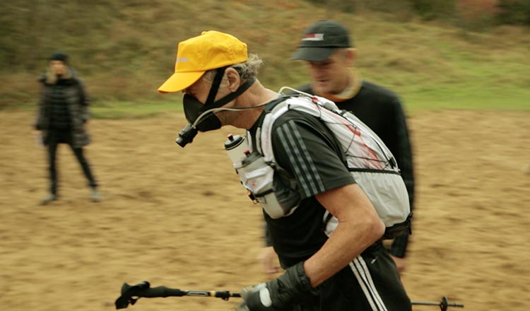 Sir Ranulph in training