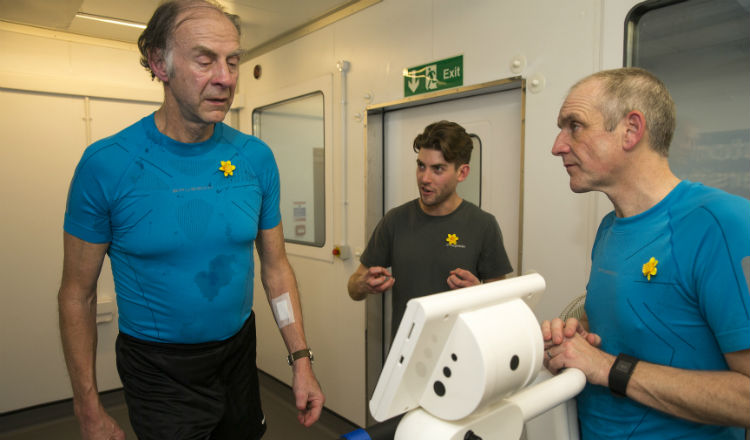 Sir Ranulph Fiennes taking the heat test