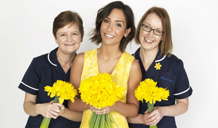 Frankie Bridge and nurses