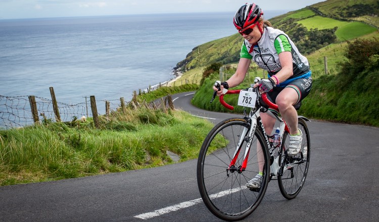 Giants Causeway cyclist