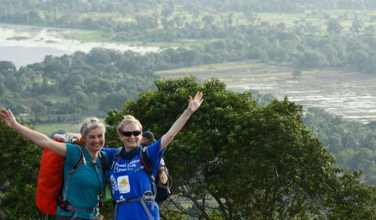Sri Lanka trek hands up
