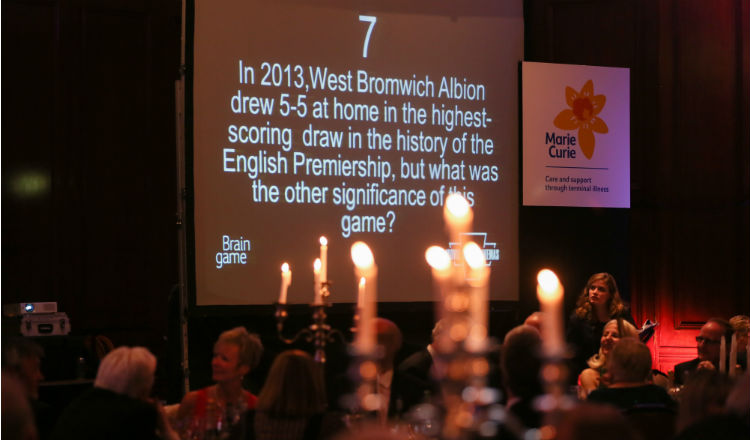 A quiz question on screen at the Belfast Brain Game 2017