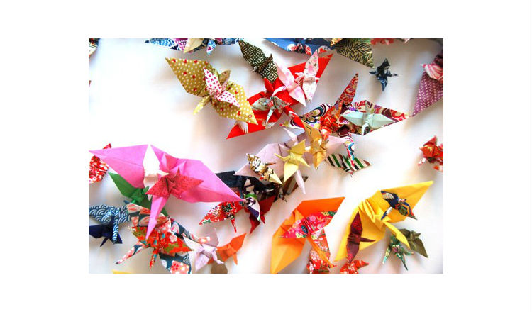 Origami cranes