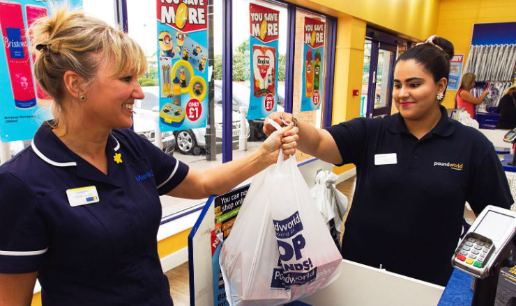 Poundworld bag levy case study Marie Curie