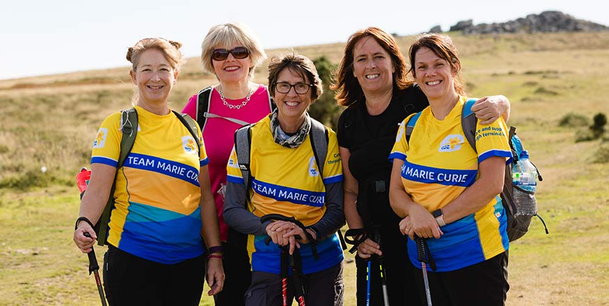 A group of ladies doing the 13 tors trek for Marie Curie A group of ladies doing the 13 tors trek for Marie Curie