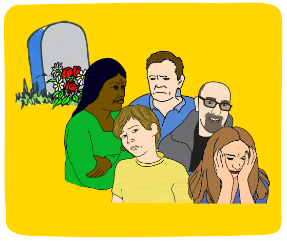 Easy read - Feelings you might have when someone dies