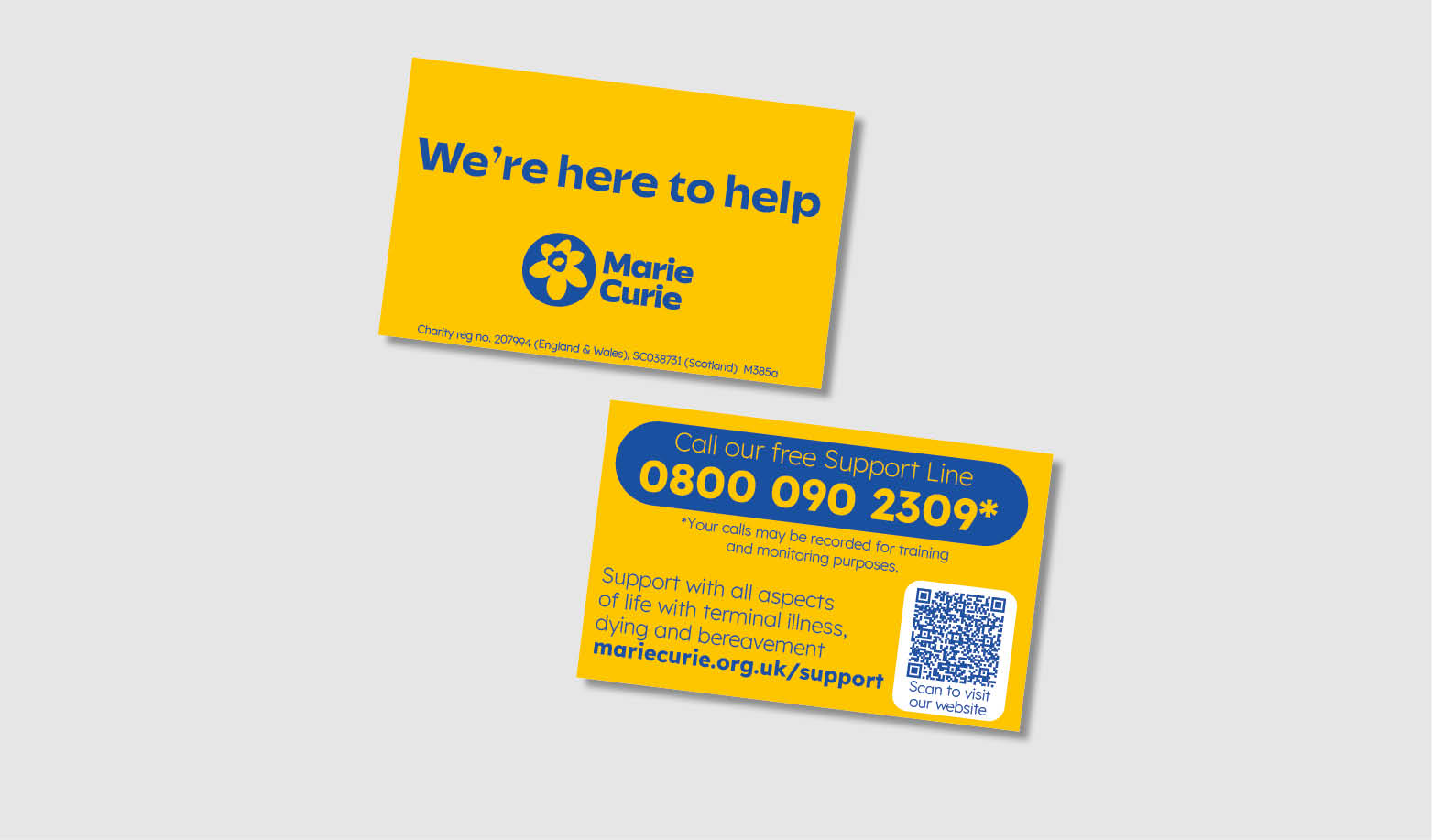 Support Line is here to help card