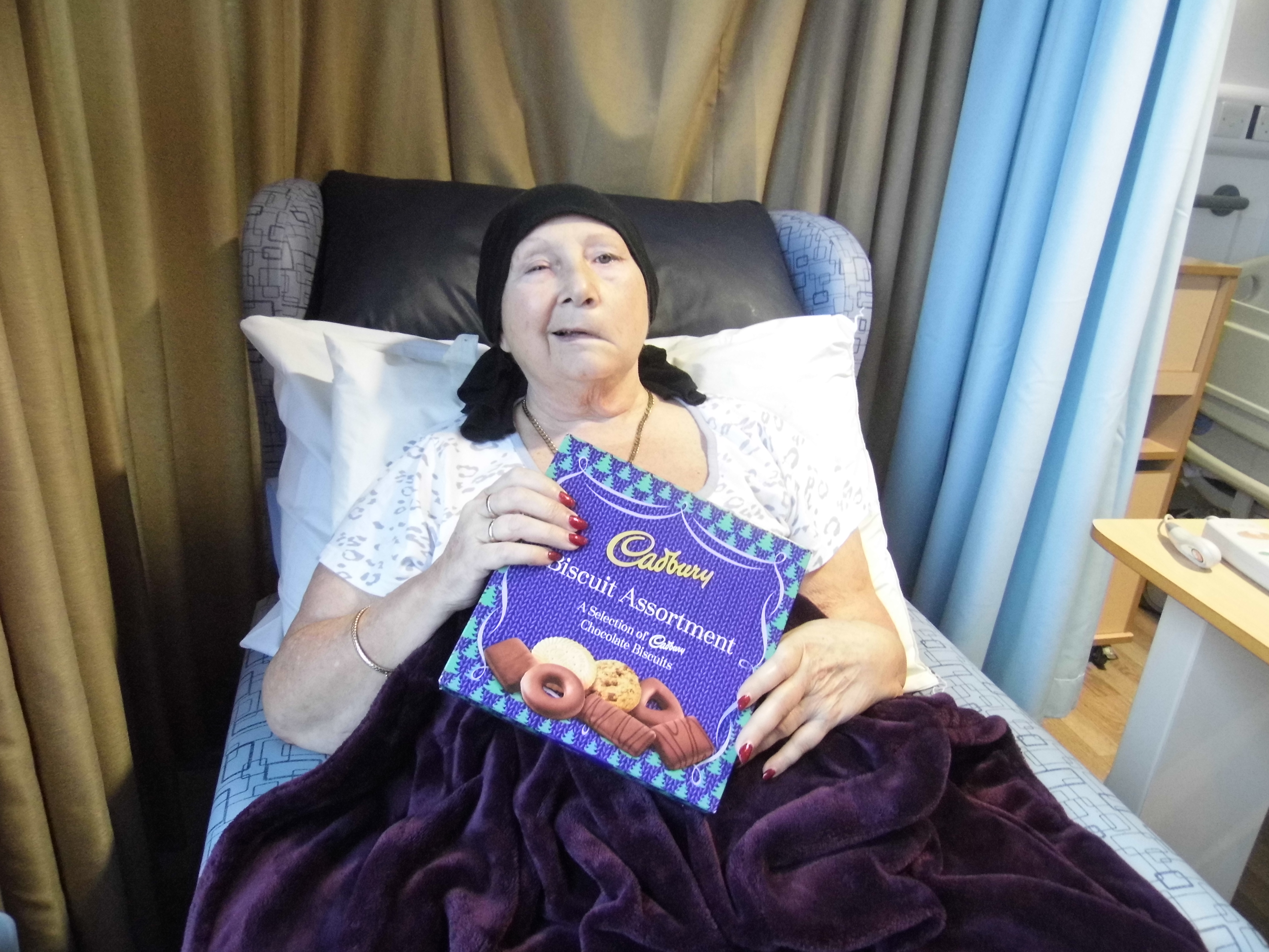 Jean Baker with her advent prize