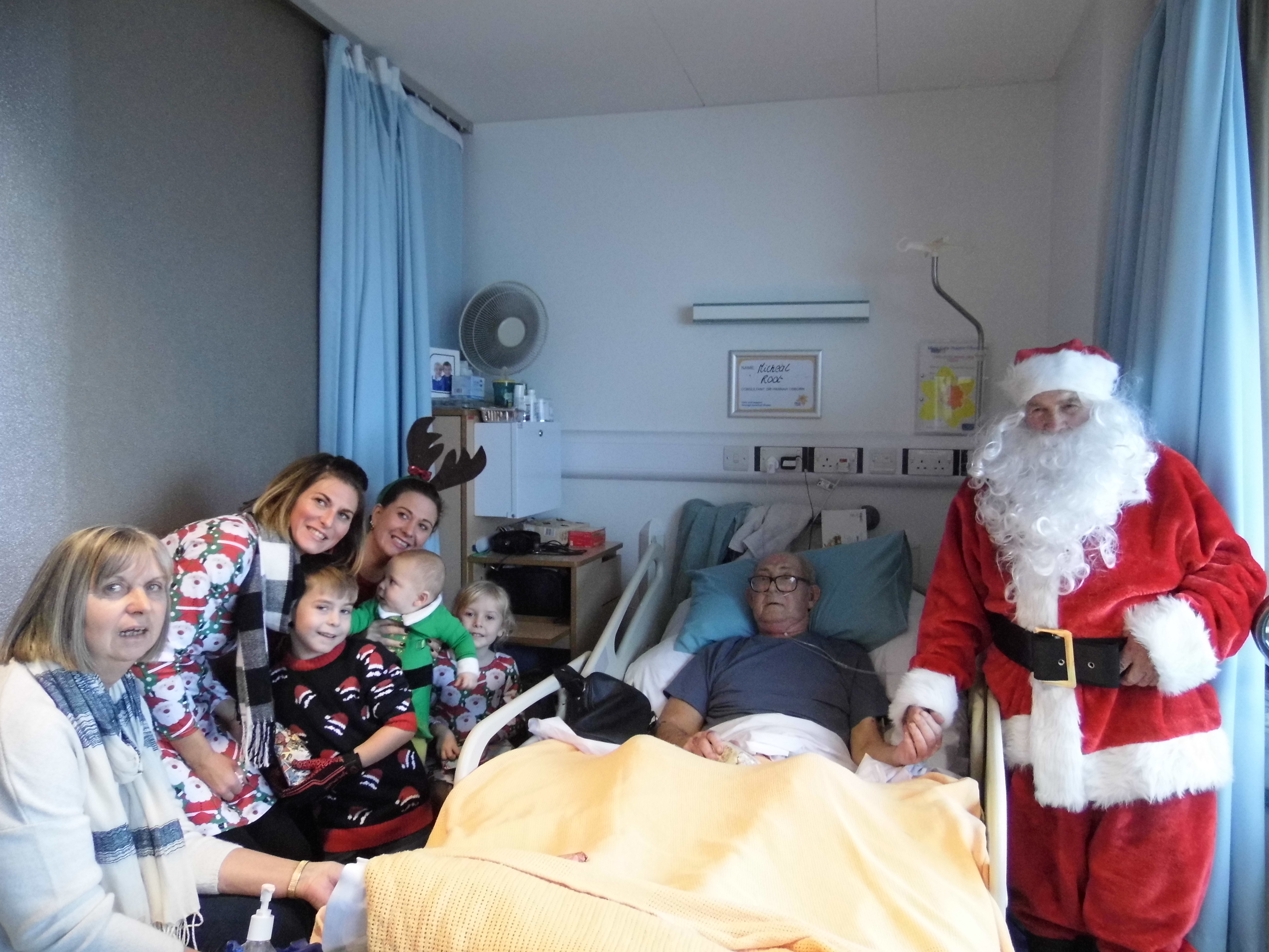 Micheal Root and his family with Father Christmas