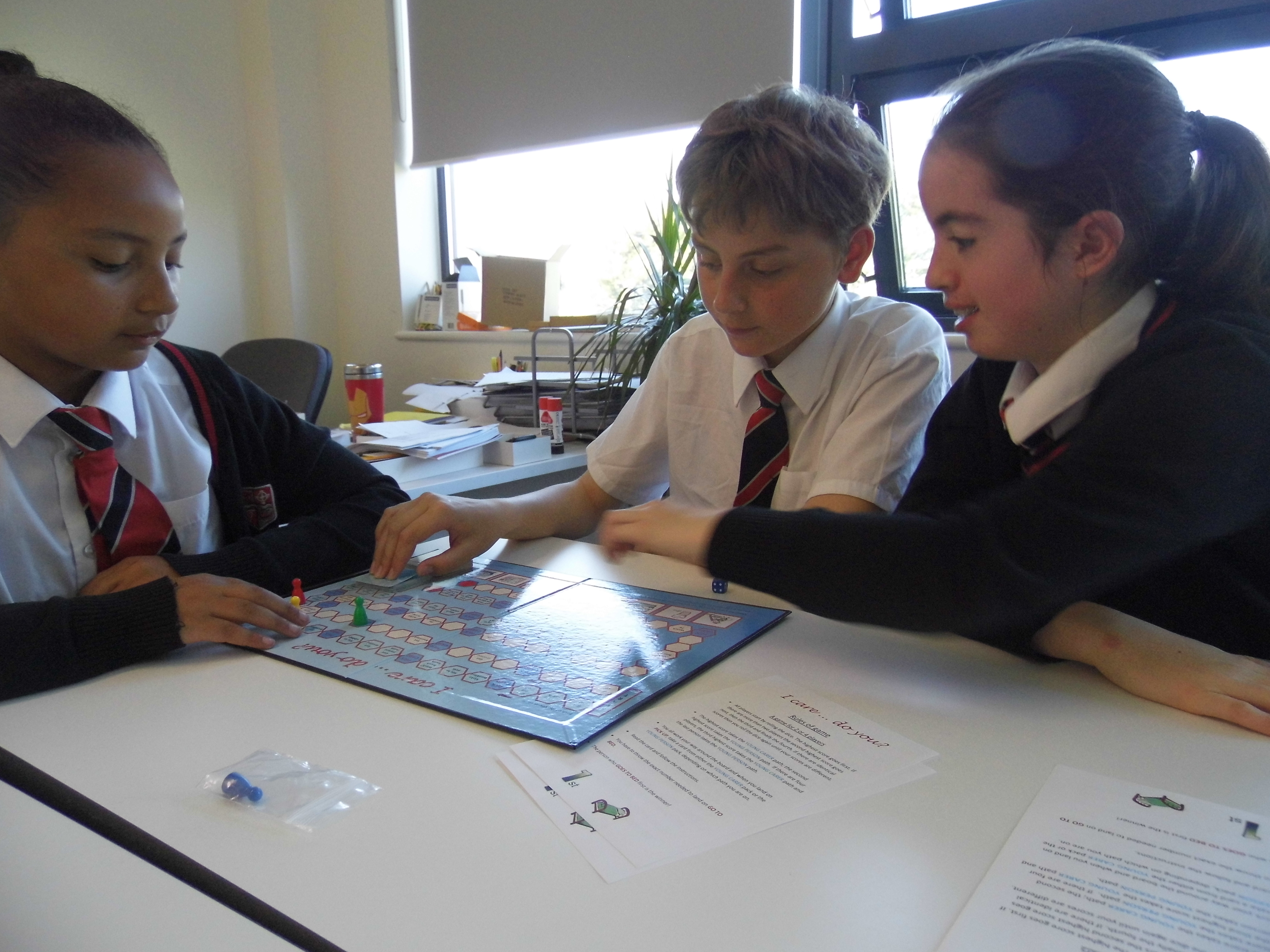 Pupils at St Cyres School, Penarth, play I Care....Do You?
